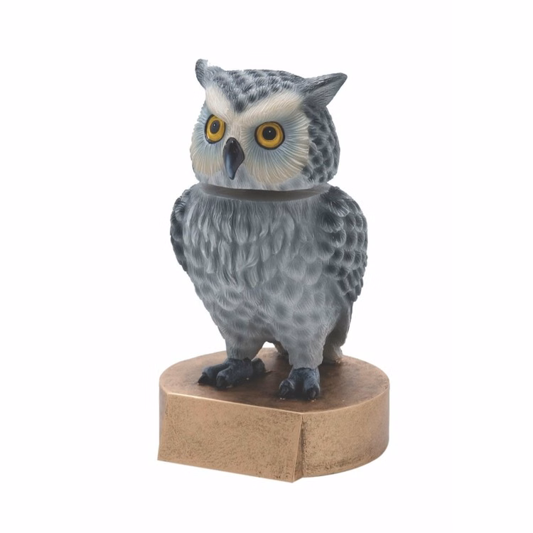 Owl Mascot Bobble Head Figure