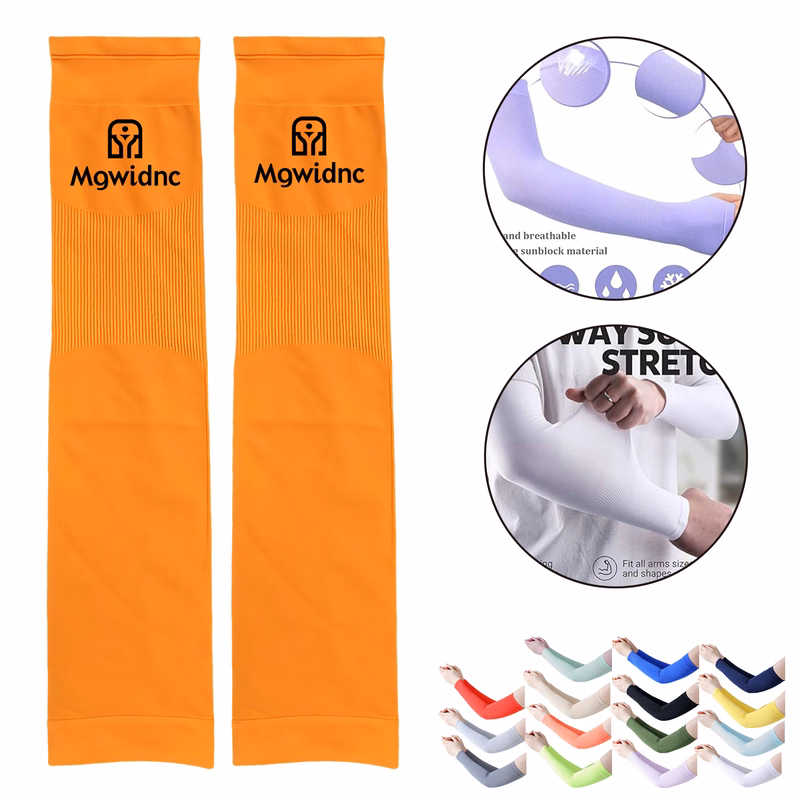 Unisex Straight Cooling Sun Sleeves UV Protection Arm Covers for Outdoor Cycling Sports