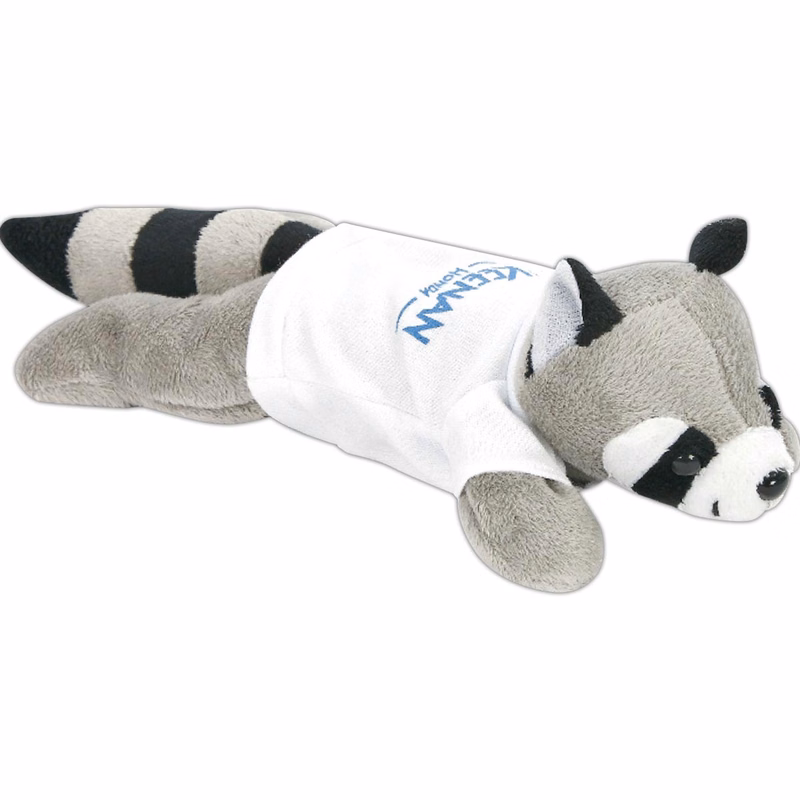 So Soft 8" Laying Beanie Animal- Raccoon