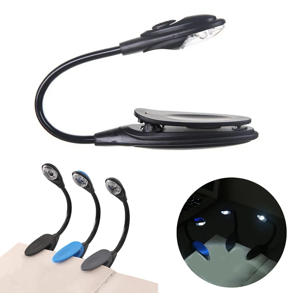 Travel Flexible LED Book Reading Light Mini Clip 1