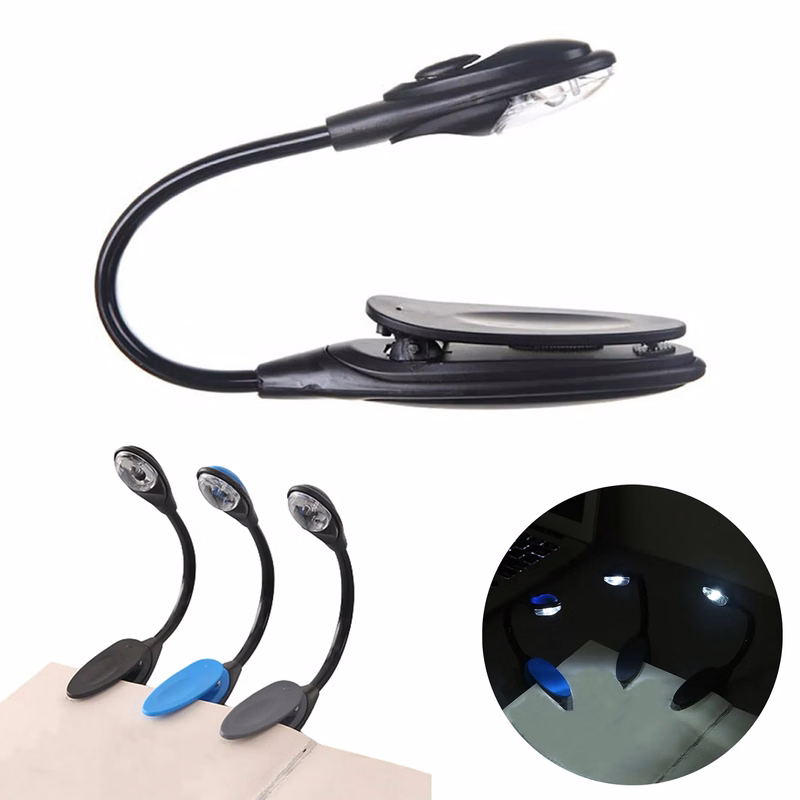 Travel Flexible LED Book Reading Light Mini Clip