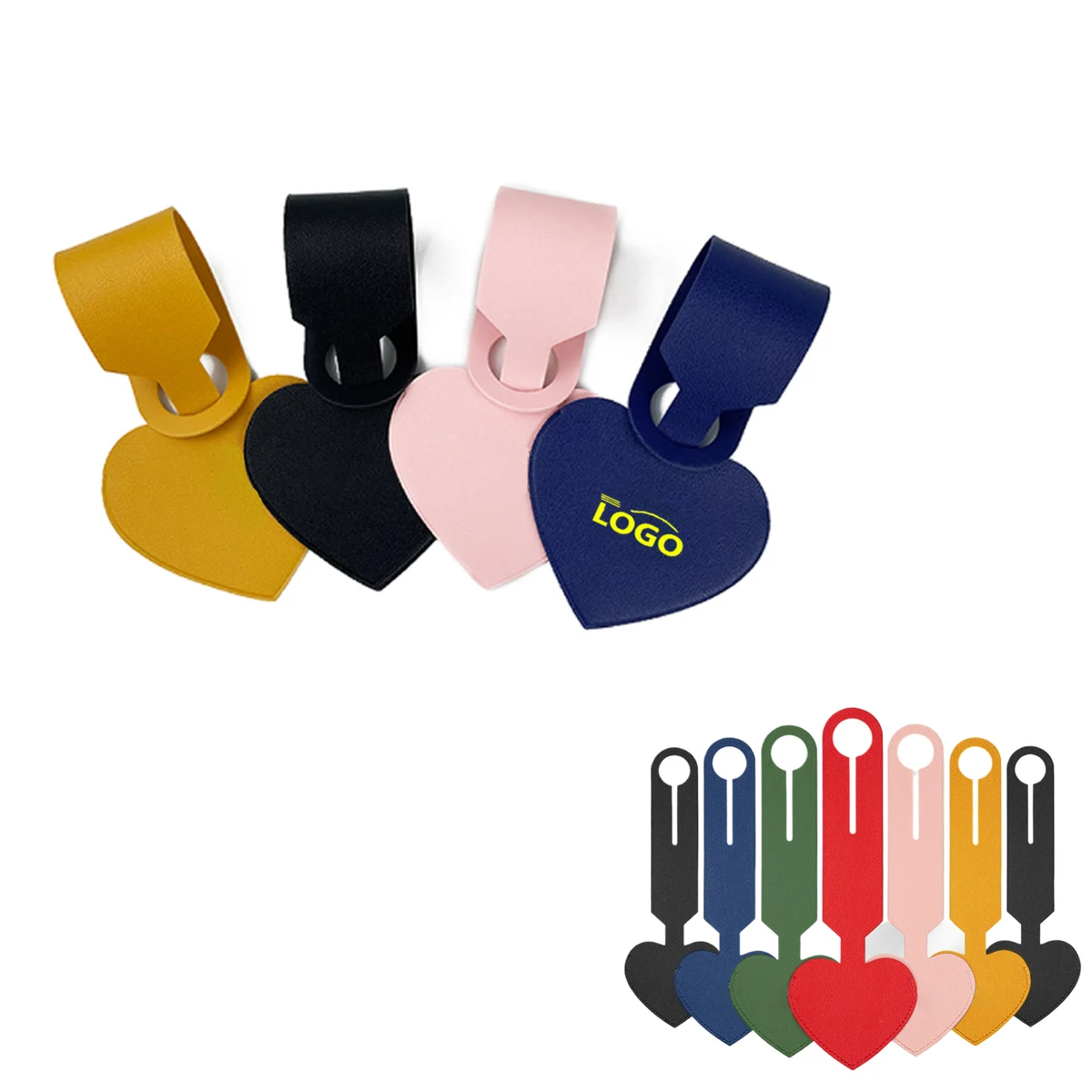Heart Shaped PU Leather Luggage Tag Holder 1