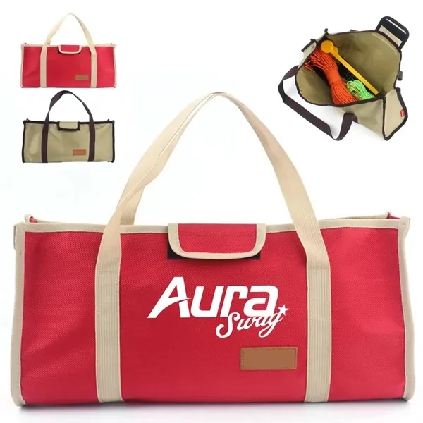 Custom Heavy-Duty Canvas Camping Tool Bag with Handles — Outdoor Enthusiast Gift 1