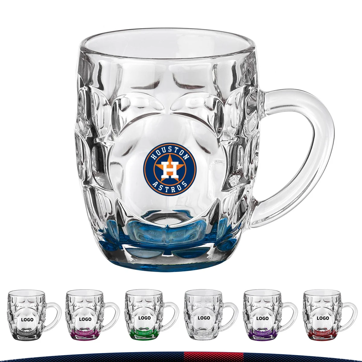 Tailian 10 oz. ARC Britannia Glass Beer Mugs 1