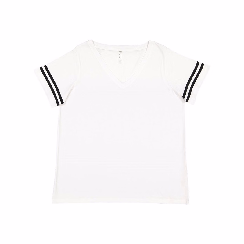 Women's Curvy Collection Vintage Football Tee - 3837