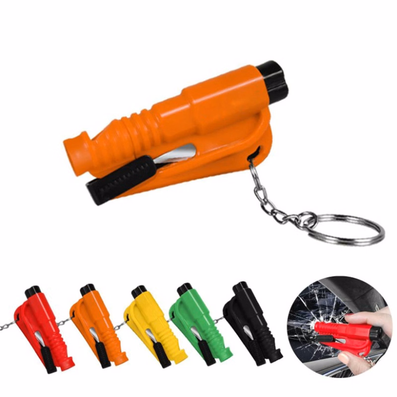 Mini Whistle Window Breaker Keychain Lifesaving Hammer