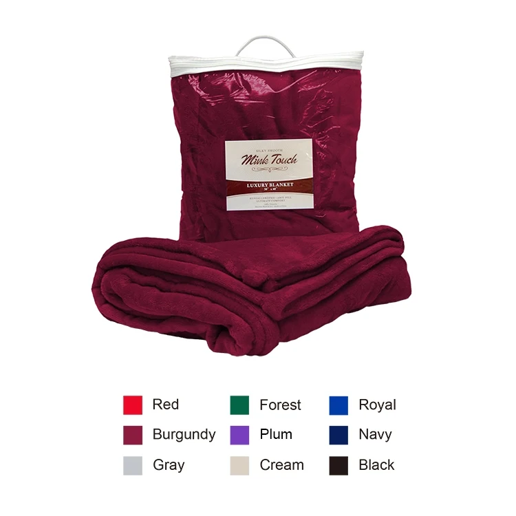 300g 100% Polyester silky smooth faux mink blanket 1