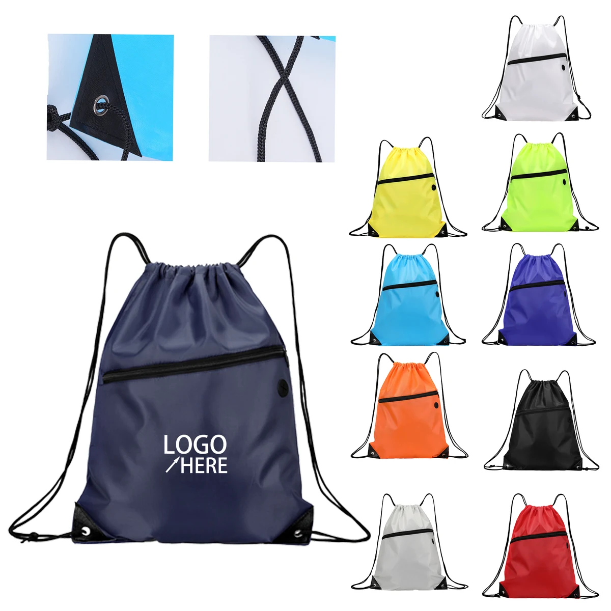 Oxford Backpack with Drawstring Closure 1