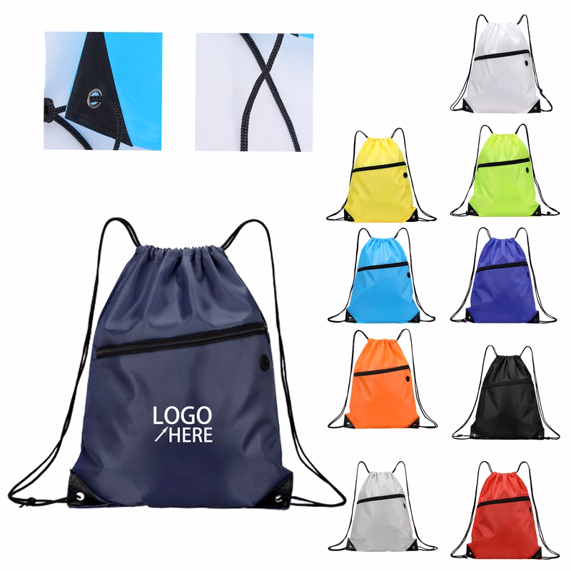 Oxford Backpack with Drawstring Closure