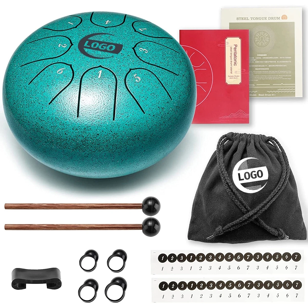 Alloy Steel Tongue Drum 8 Notes 6 Inches Handpan Drums 1