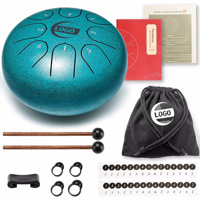 Alloy Steel Tongue Drum 8 Notes 6 Inches Handpan Drums