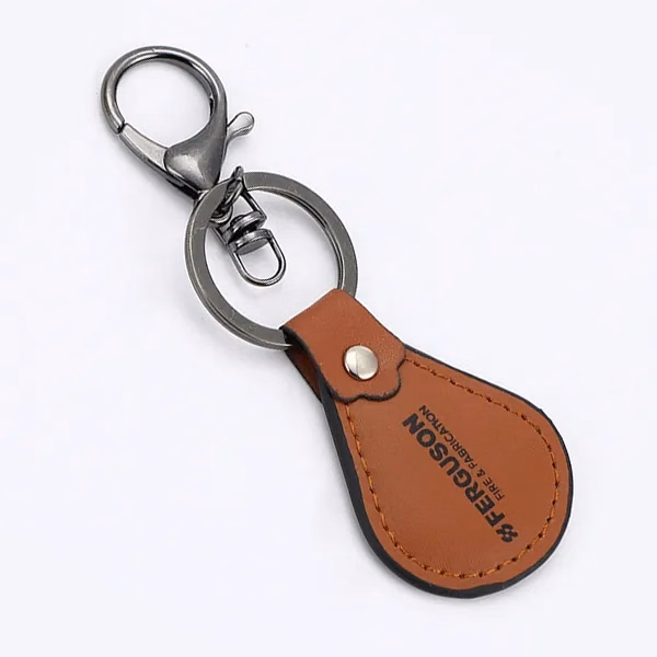 Teardrop Leather Keyring