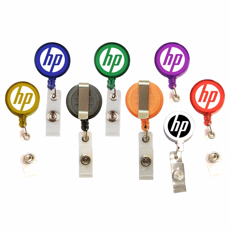 Round 24" retractable badge holder