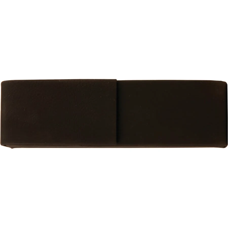 6 1/2" x 2" Black Leatherette Double Pen Case 1