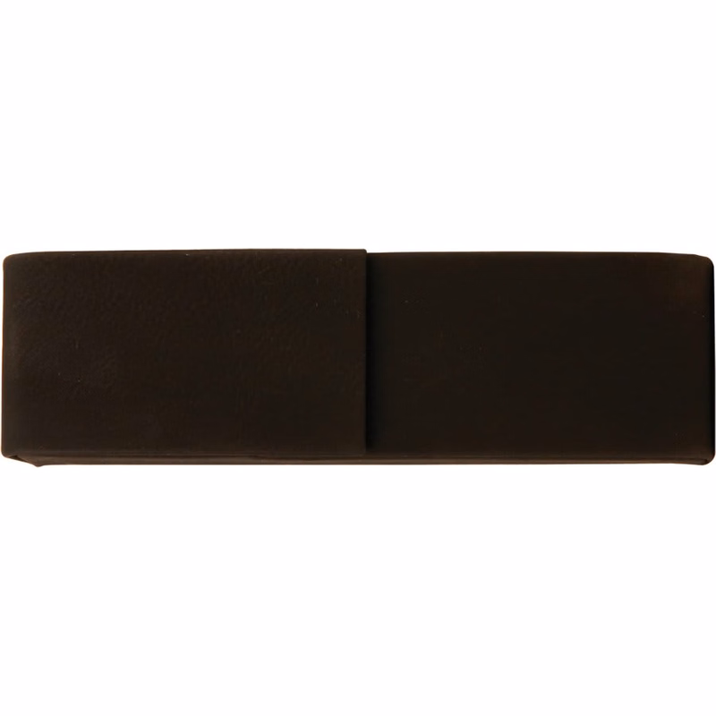 6 1/2" x 2" Black Leatherette Double Pen Case