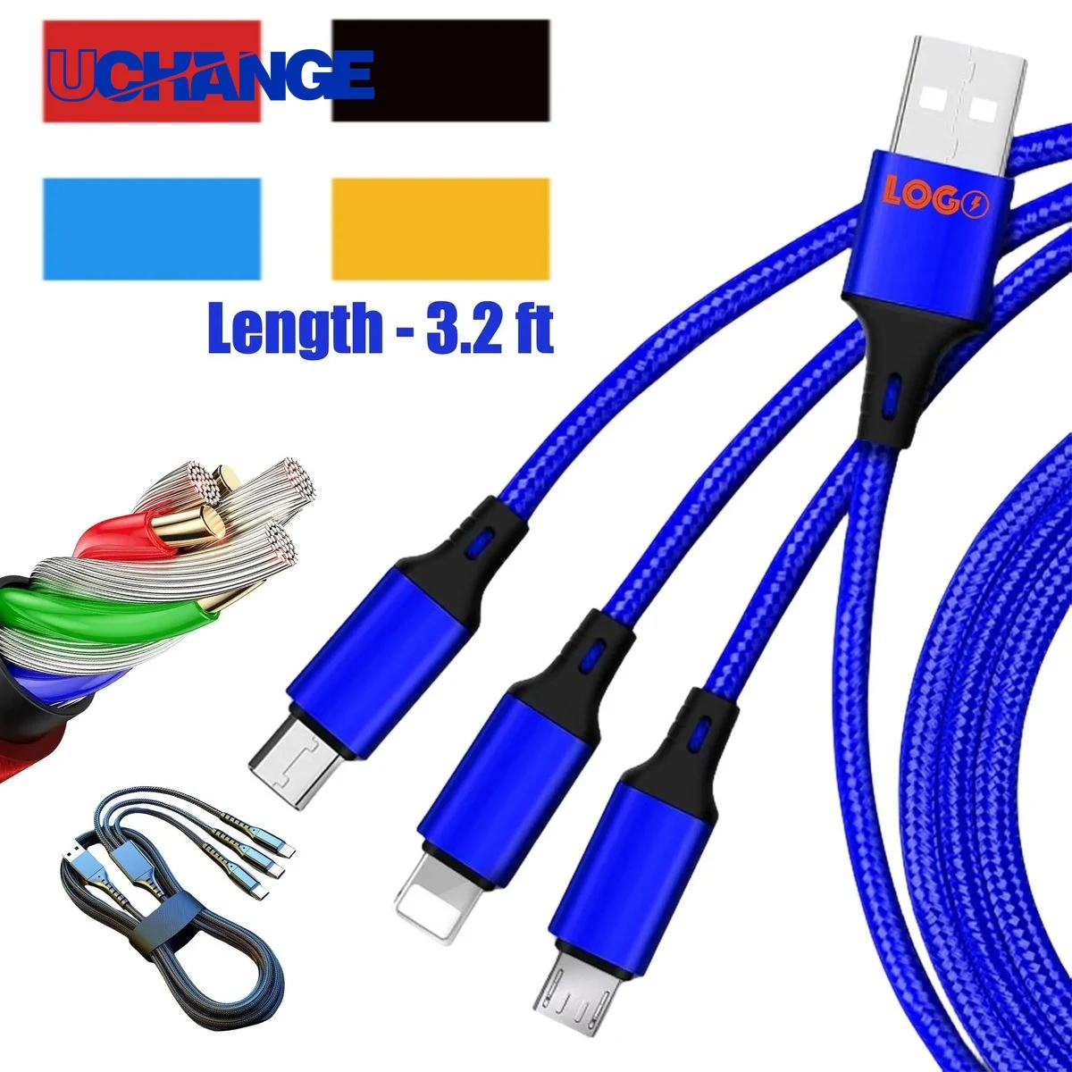 3-in-1 Fast Charging Keyring Cable 1