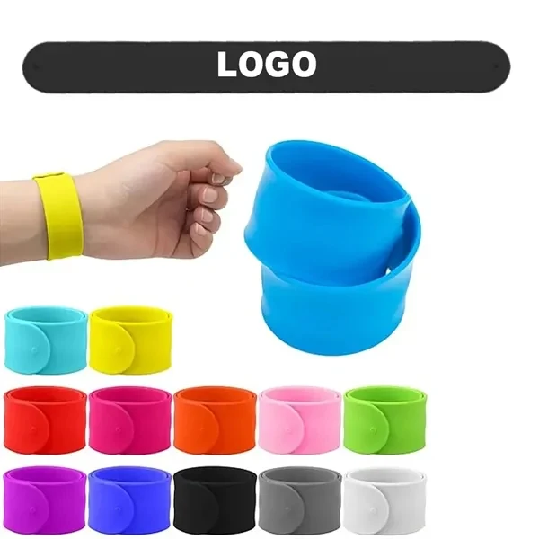 Custom Silicone Slap Bracelets with Metal Core — Wearable Festival & Reward Item 1
