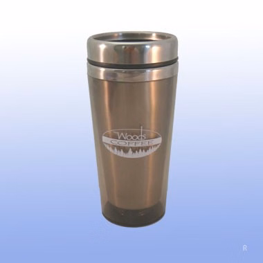 16 OZ GRAY TRANSLUCENT TUMBLER W/ SPILL PROOF LID
