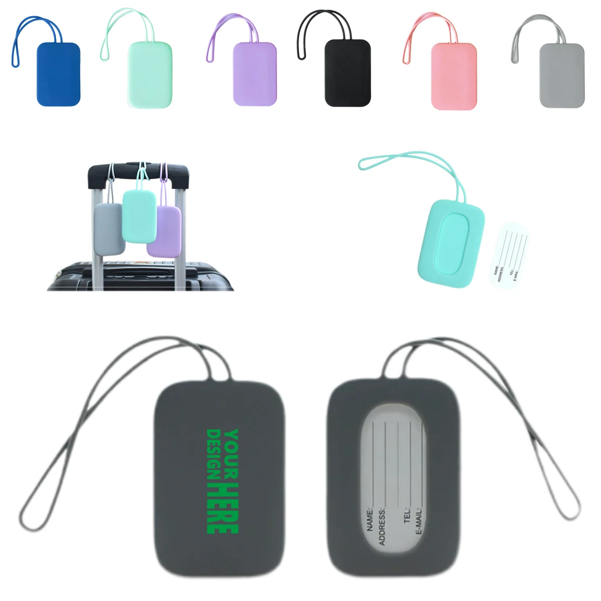 Eco-Friendly Silicone Suitcase Label 1