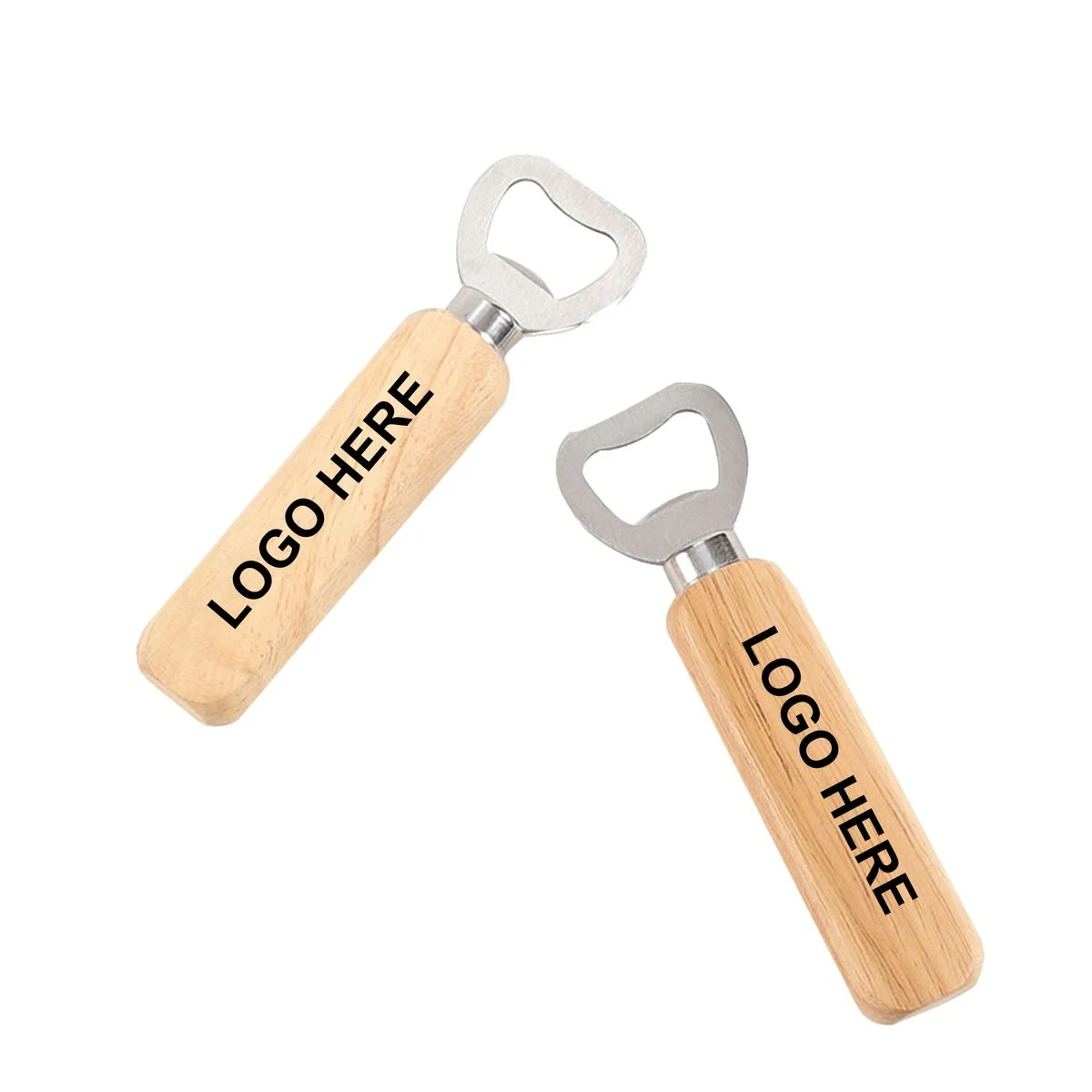 Wooden Beer Bottle Opener Stainless Steel Support Engraving 1