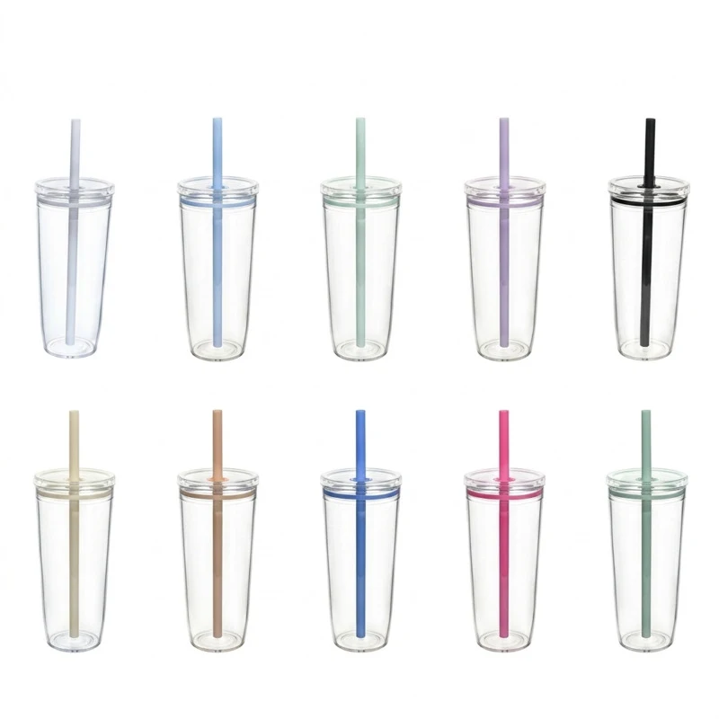 20oz AS Single Wall Straw Tumbler W/ Lid 1
