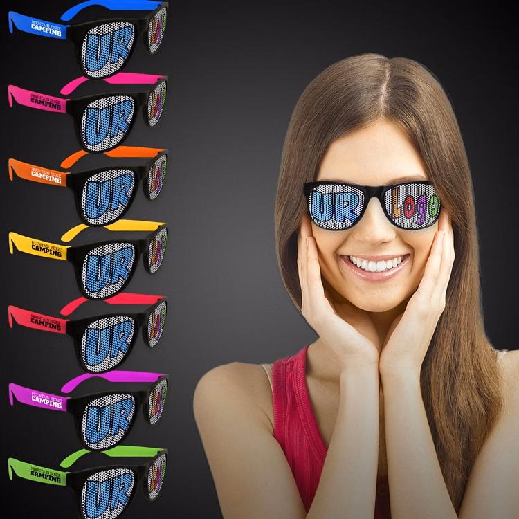 Custom Neon Billboard Sunglasses, printed lenses glasses