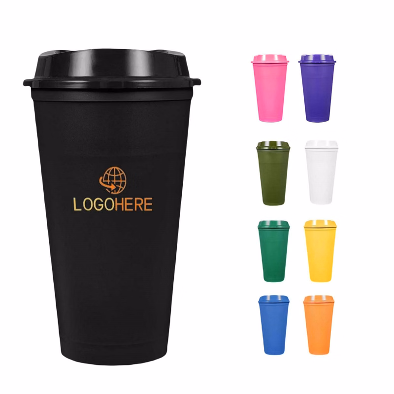 16oz Reusable Plastic Coffee Cup