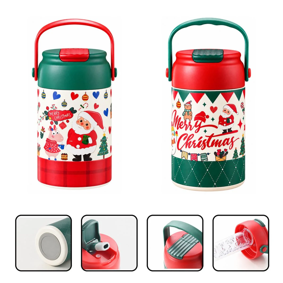 550ml Straw Lid Holiday Mug 1