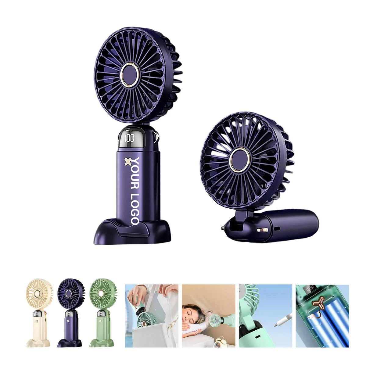 ABS Folding Fan with Adjustable Airflow 1