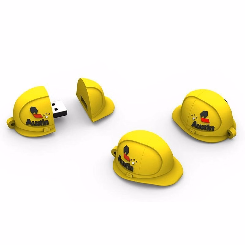 3D Safety Helmet Shape USB Flash Drive