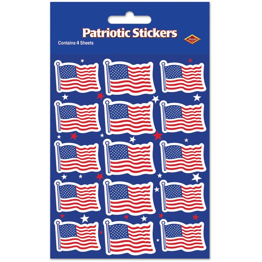 US Flag Stickers - 4 Sheet Packs 1