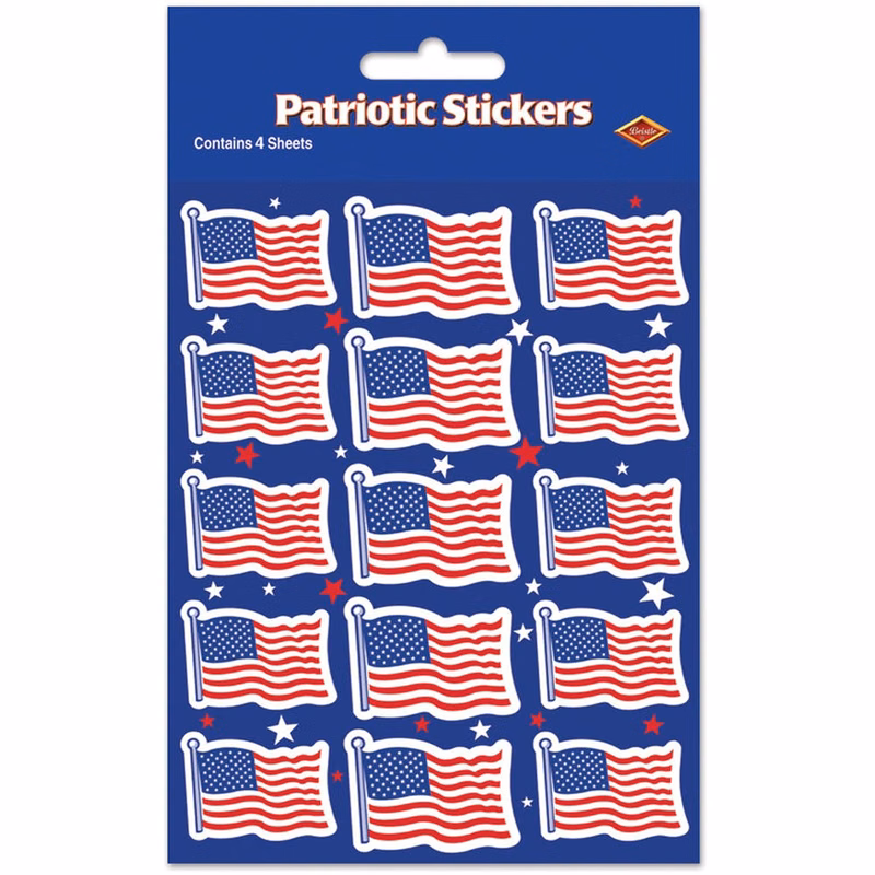 US Flag Stickers - 4 Sheet Packs