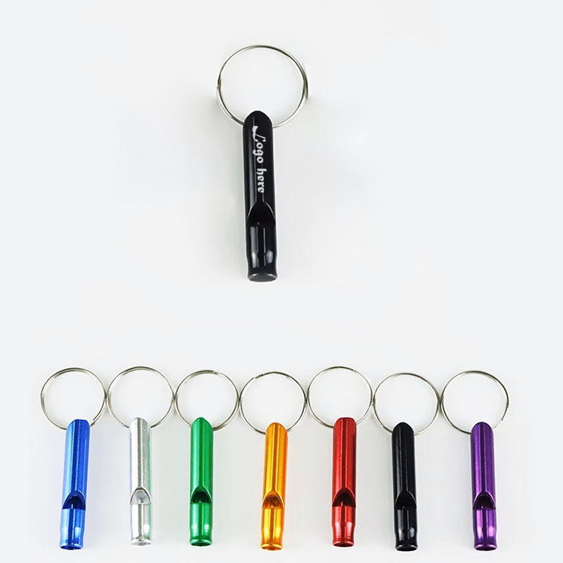 Aluminum Emergency Whistle with Keychain