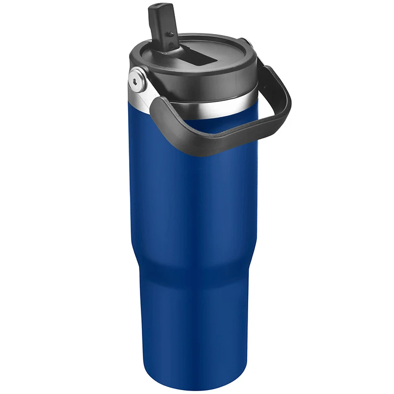 30oz. Vacuum Travel Mug with Carrier Handle 1