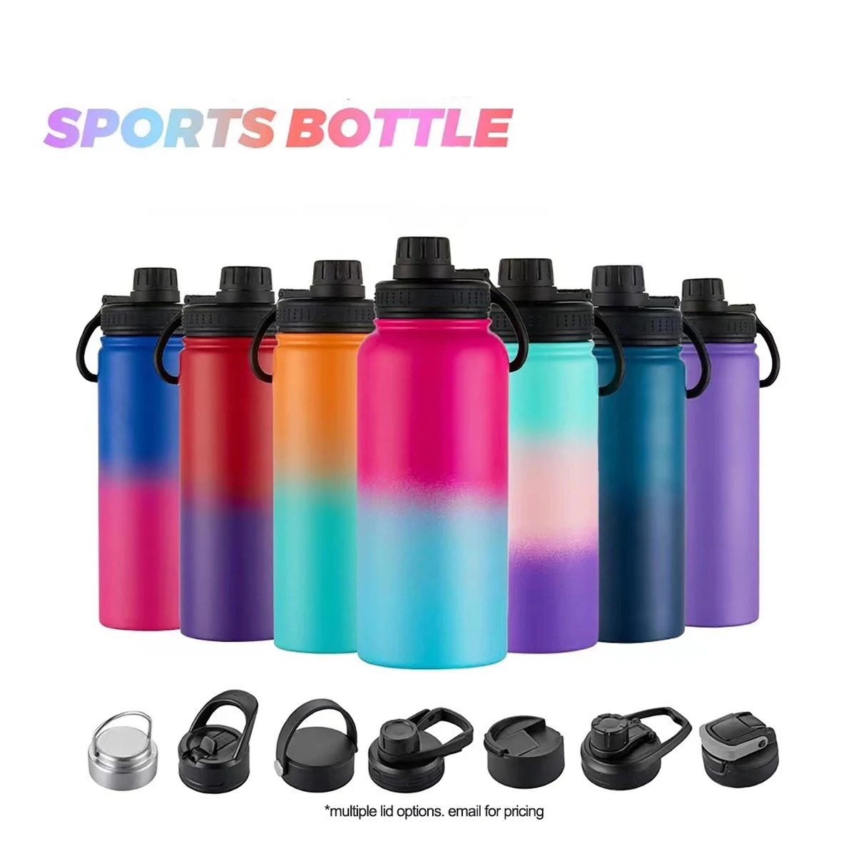 18Oz Rainbow Vacuum Insulated Stainless Steel Water Bottle 1