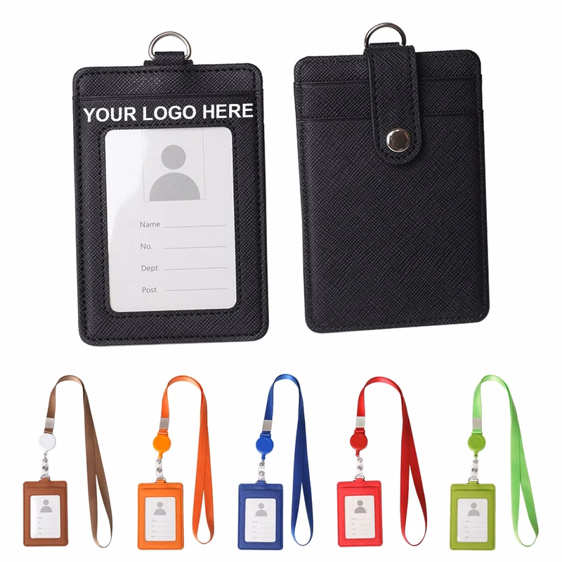 Work Badge Card Cover With Retractable Lanyard