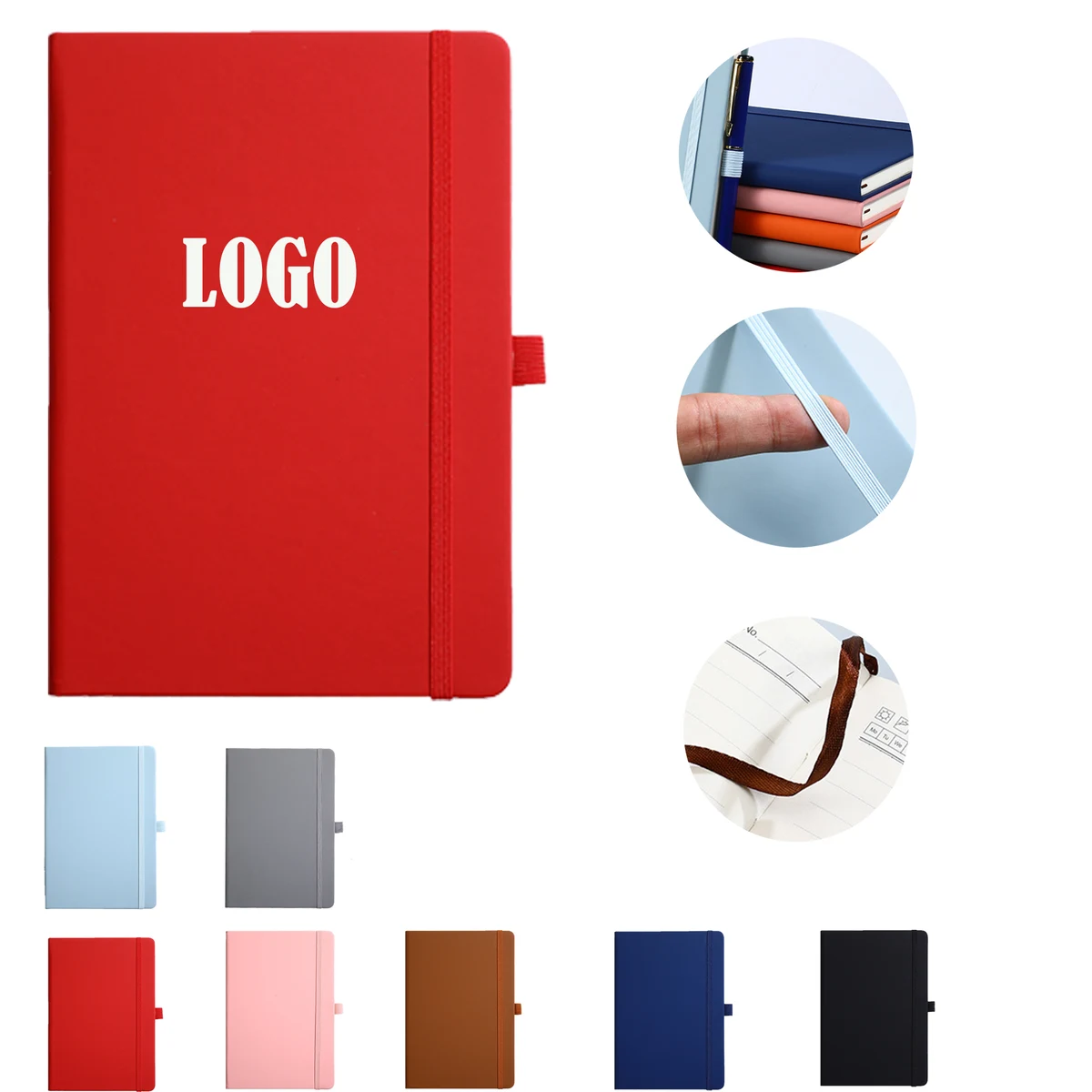 A5 Journal Hardcover Notebook With Pen Holder For Travel MOQ50 1
