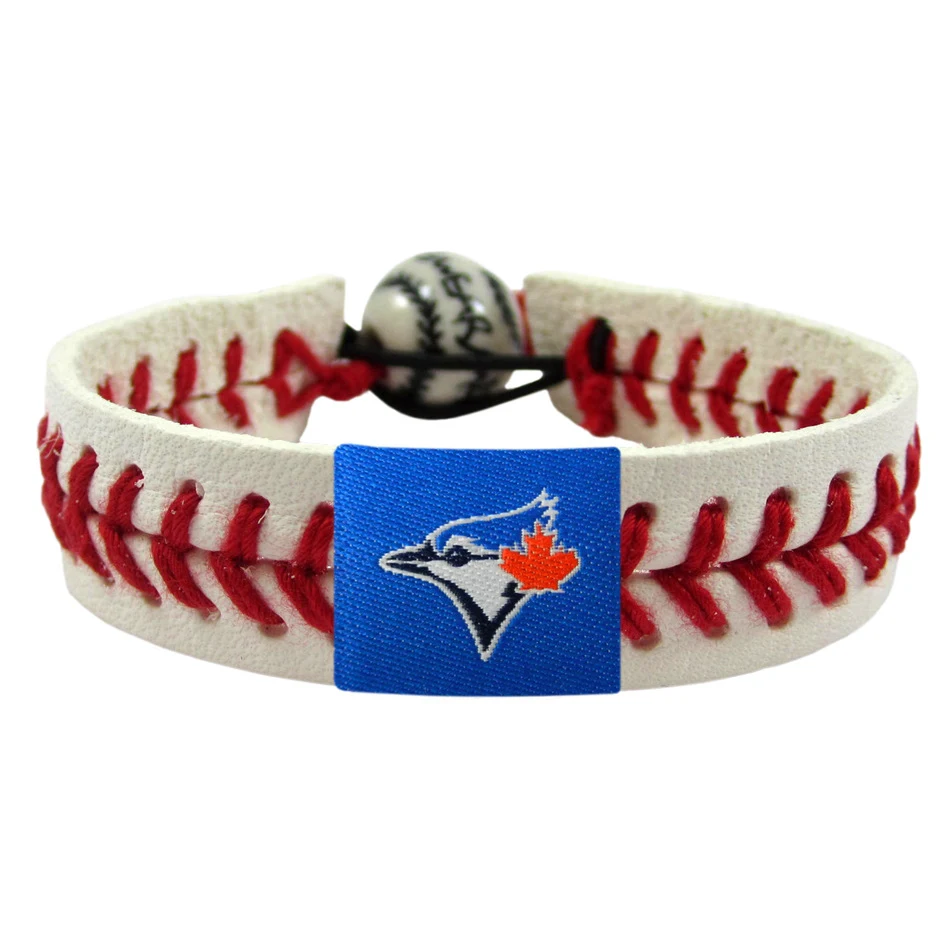 Woven baseball leather bracelet 1