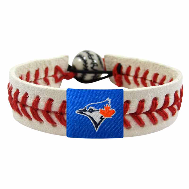 Woven baseball leather bracelet