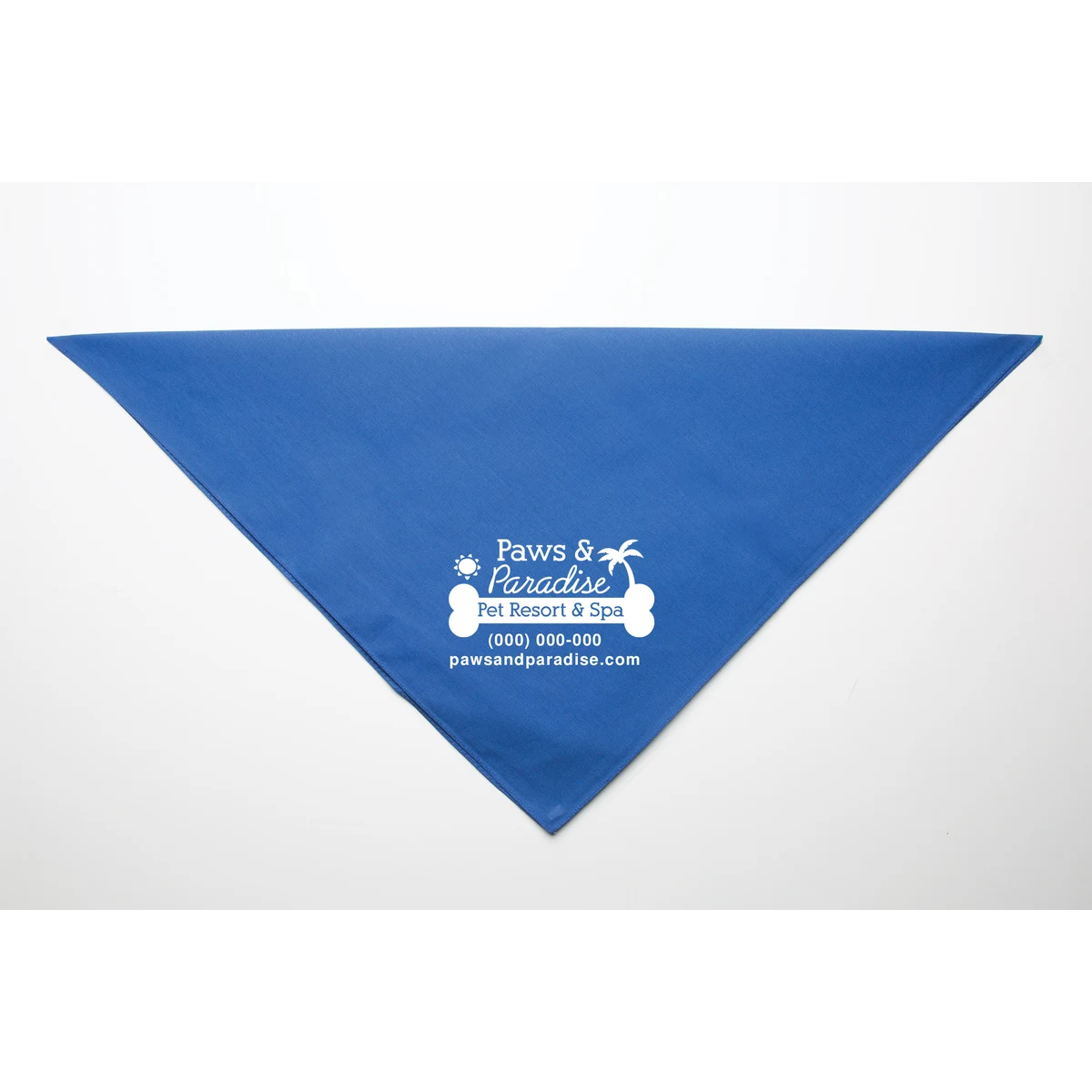 Personalized Blue Square Pet Bandana 1