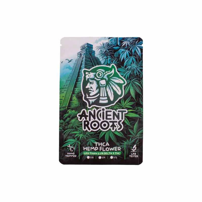 Sublimated Smell Proof foil bag with zipper closure and tear off strip