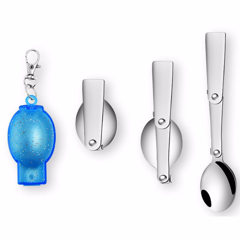 Portable Folding Stainless Steel Spoon