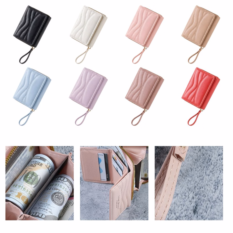 Multi-Section Mini Wallet for Cards and Cash