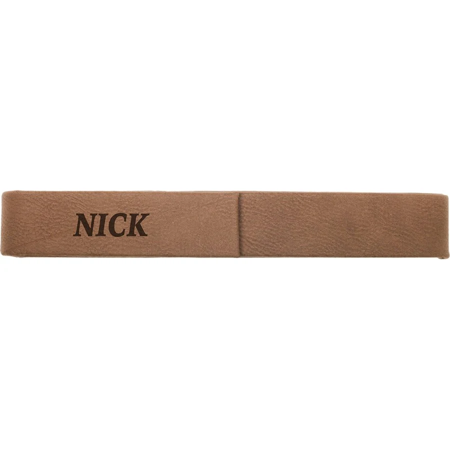 6 1/2" x 1" Dark Brown Leatherette Single Pen Case 1