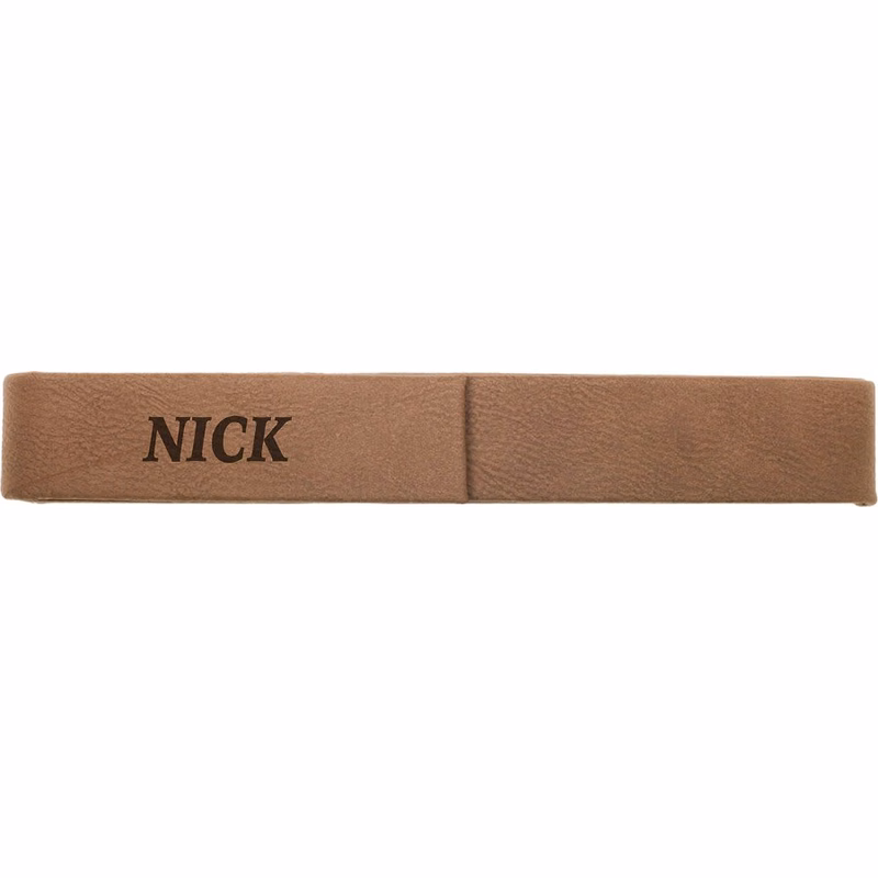 6 1/2" x 1" Dark Brown Leatherette Single Pen Case