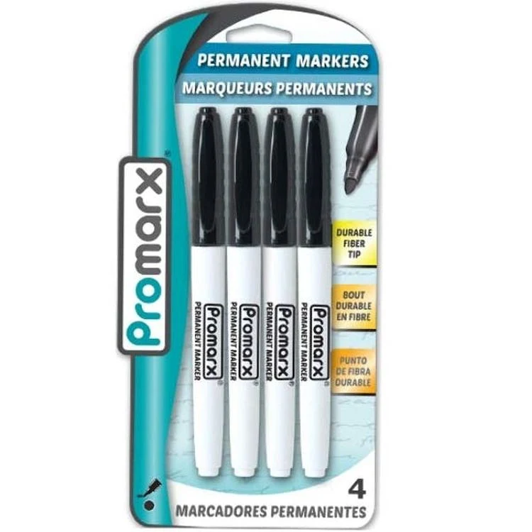 Permanent Markers - Black 4 Pack 1