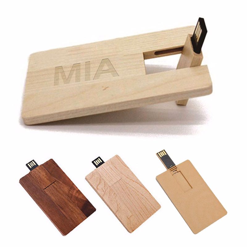 Wooden Business Card Shaped USB Flash Drive