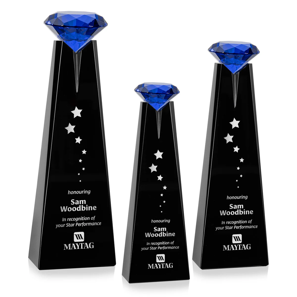 Alicia Gemstone Award - Black/Sapphire 1