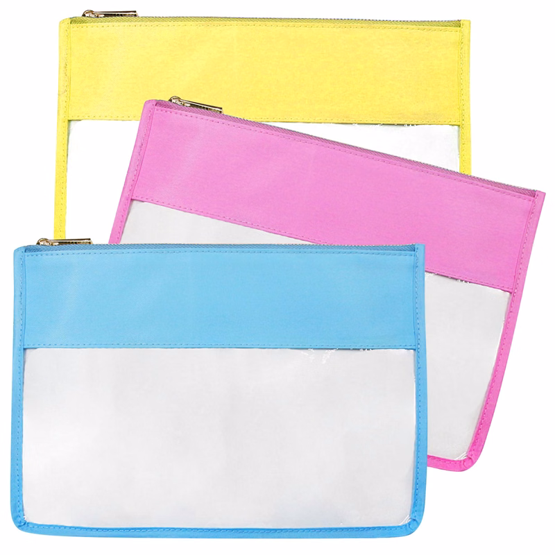 Transparent Pouch Oxford PVC Toiletry Cosmetic Bag