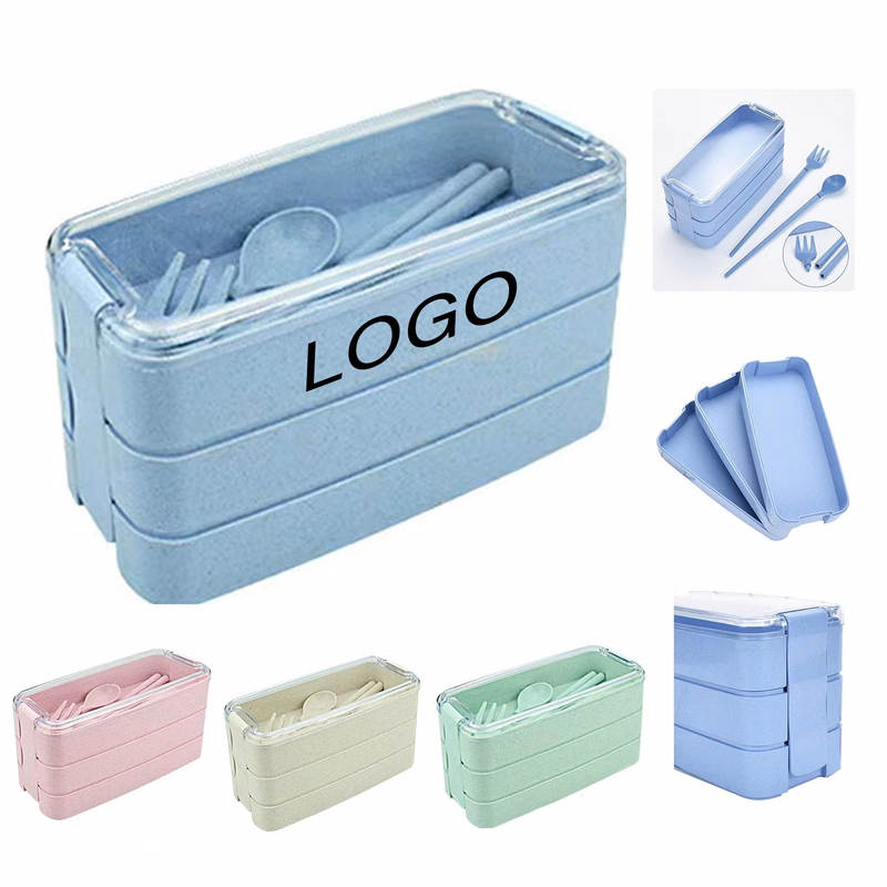 3-Layer Wheat Straw Lunch Box